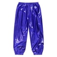 thumbnail image 2 of vastwit Kids Girls Boys Metallic Shiny Jogger Pants Jazz Street Hip Hop Dance Pants Loose Harem Trousers Blue 160, 2 of 7