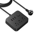 thumbnail image 2 of EGNMCR Tools&Home Improvement Multi Hole Socket Home And Travel Convenient Multifunctional Charging Socket 3 AC Outlets 3 USB Charging Ports Line Length About 1.2m Plastics socket, 2 of 7