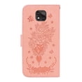 thumbnail image 3 of Wallet Case For Motorola Moto G Power 2021, Butterfly Embossed & Cute Flower Patterned PU Leather Magnetic Clasp Flip Stand Card Slots Kickstand with Hand Strap Shockproof Cover,
Pink, 3 of 8