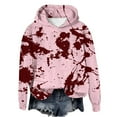 thumbnail image 1 of VBARHMQRT Chandail Brodé pour Femmes 2024 Automne et Hiver Tendance à Multiples Taches Imprimé Hauts de Sport à Capuche, 1 of 2