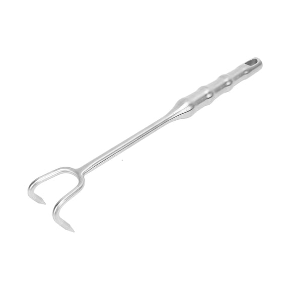 BOKYAN 304 Stainless Steel Meat Turner Hook Food Flipper for Grilling, Barbecue BBQ Accessories, Long Handle Grill Tools, Small 12.2 inches / 31 cm