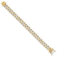 thumbnail image 2 of 14k Two-tone Bracelet Chain Styles Fancy Men's 11.2 mm 8.5 in Hand Polished Link with Box Catch Clasp, 2 of 2