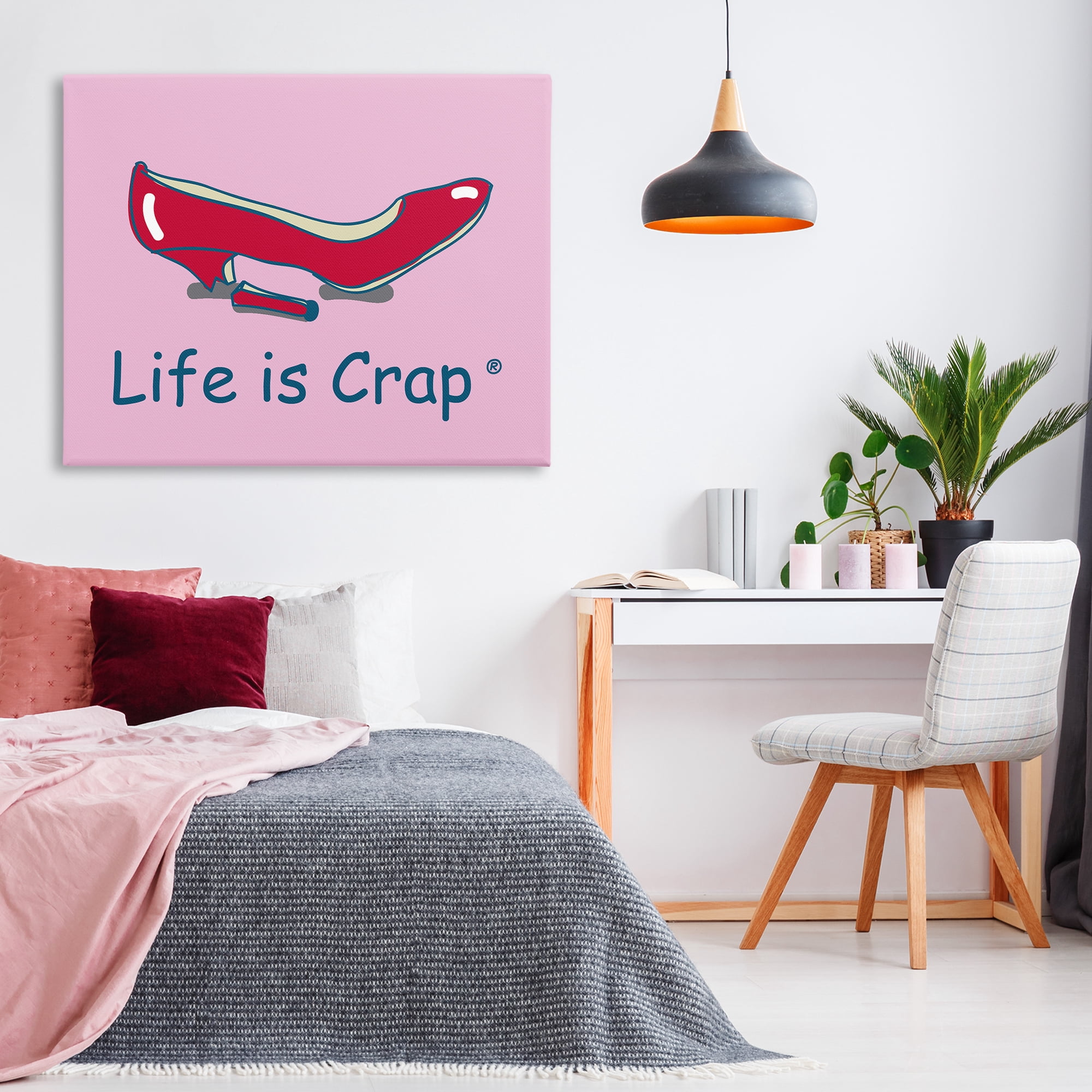 Stupell Industries Broken High Heel Novelty & Humor Painting Wrapped Canvas Art Print Wall Art, 48 x 36
