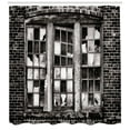 thumbnail image 3 of Ambesonne Industrial Shower Curtain, Broken Window, 69"Wx75"L, Charcoal Grey Pale Grey, 3 of 3