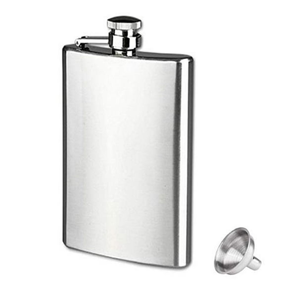 Homeholiday Mini Portable Hip Flask 4 5 6 7 8 9 10 18 oz Stainless Steel Hip Liquor Alcohol Bottle Flask with Cap Funnel