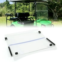 Kojem 2-IN-1 Windshield Compatible with EZGO Express S4 L4 Clear Folding Golf Cart Windscreen Plastic