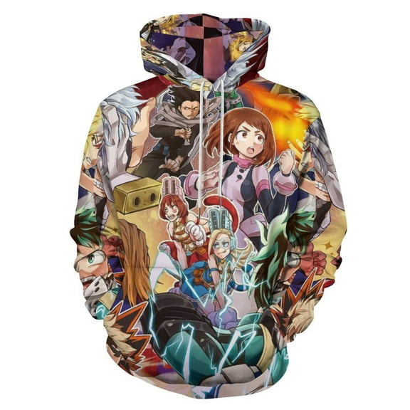 My Hero Academia Unisex Sweatshirts Loose Pullover Sweater Hooded Hoodie 3D Printing Jacket Winter Fall Clothes S