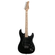 Leadrop Glarry GST Stylish Electric Guitar Kit with Black Pickguard Black
