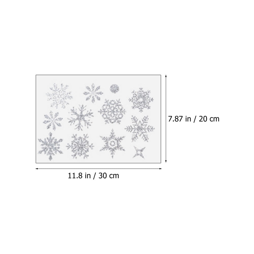 1 Set of Christmas Decorations Snowflakes Electrostatic Stickers Window