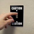 thumbnail image 3 of Caution Warning Plastic Wall Decor Toggle Light Switch Plate Cover, 3 of 3