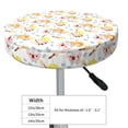 thumbnail image 4 of Honeii Cute Gnome Summer Bar Stool Covers – Perfect Fit for 12" to 14" Round Stools, Crease-Resistant, Stretchy, Washable & Dustproof Seat Slipcovers-12 inch, 4 of 7