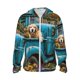 thumbnail image 1 of Balery Vintage Pickup Sunflower Dog Sudadera ligera de manga larga con capucha y protección solar UPF 50+ para hombre y mujer, ideal para pesca y running-3X-Large, 1 of 7