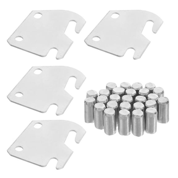 UPOUART Heavy Duty Plated Bed Frame Hook Plate Replacement Set for Wooden Headboard and Footboard Repair