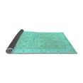 thumbnail image 2 of Ahgly Company Indoor Square Abstract Light Blue Modern Area Rugs, 7' Square, 2 of 4