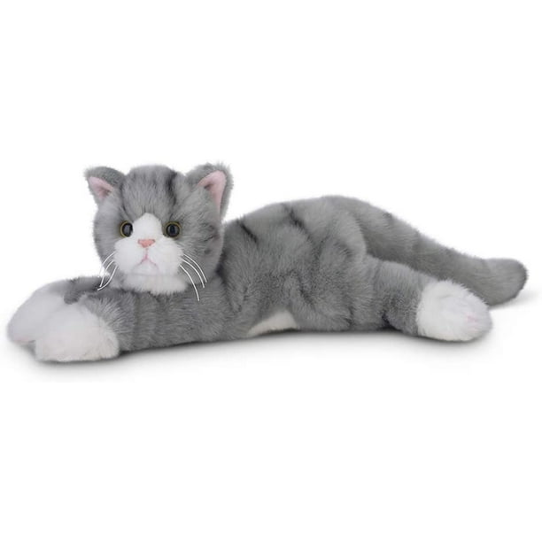 Bearington Collection Socks Plush Stuffed Animal Grey Striped Tabby Cat, Kitten 15â - Walmart