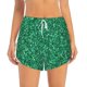 thumbnail image 2 of Balery Green Glitter Pantalones cortos deportivos para mujer con forro y dos bolsillos, elásticos, para entrenamiento, gimnasio, yoga-Small, 2 of 7