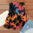 thumbnail image 4 of OIOLOYJM Womens Tube Top Spring Cute Strapless Palm Tree Peplum Top Backless Beach Ruffle Party Shirts Orange M, 4 of 4