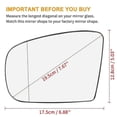 thumbnail image 3 of 1 Pair Side Mirror Glass Heated with Backing Plate LH Left & RH Right for W163 ML320 ML350 ML500 19, 3 of 5