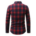thumbnail image 7 of CYiJun George Mens Flannel Shirts Long Sleeve Plaid Button Down Shirt Cotton Flannel Shirt for Men Shirts Casual Work Shirts,Red L, 7 of 7