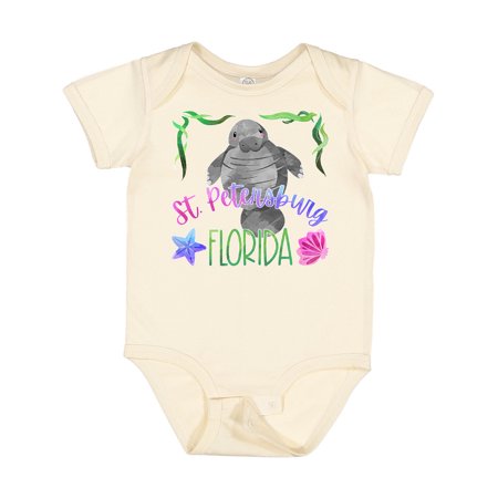 

Inktastic St. Petersburg Florida Cute Swimming Manatee Gift Baby Boy or Baby Girl Bodysuit