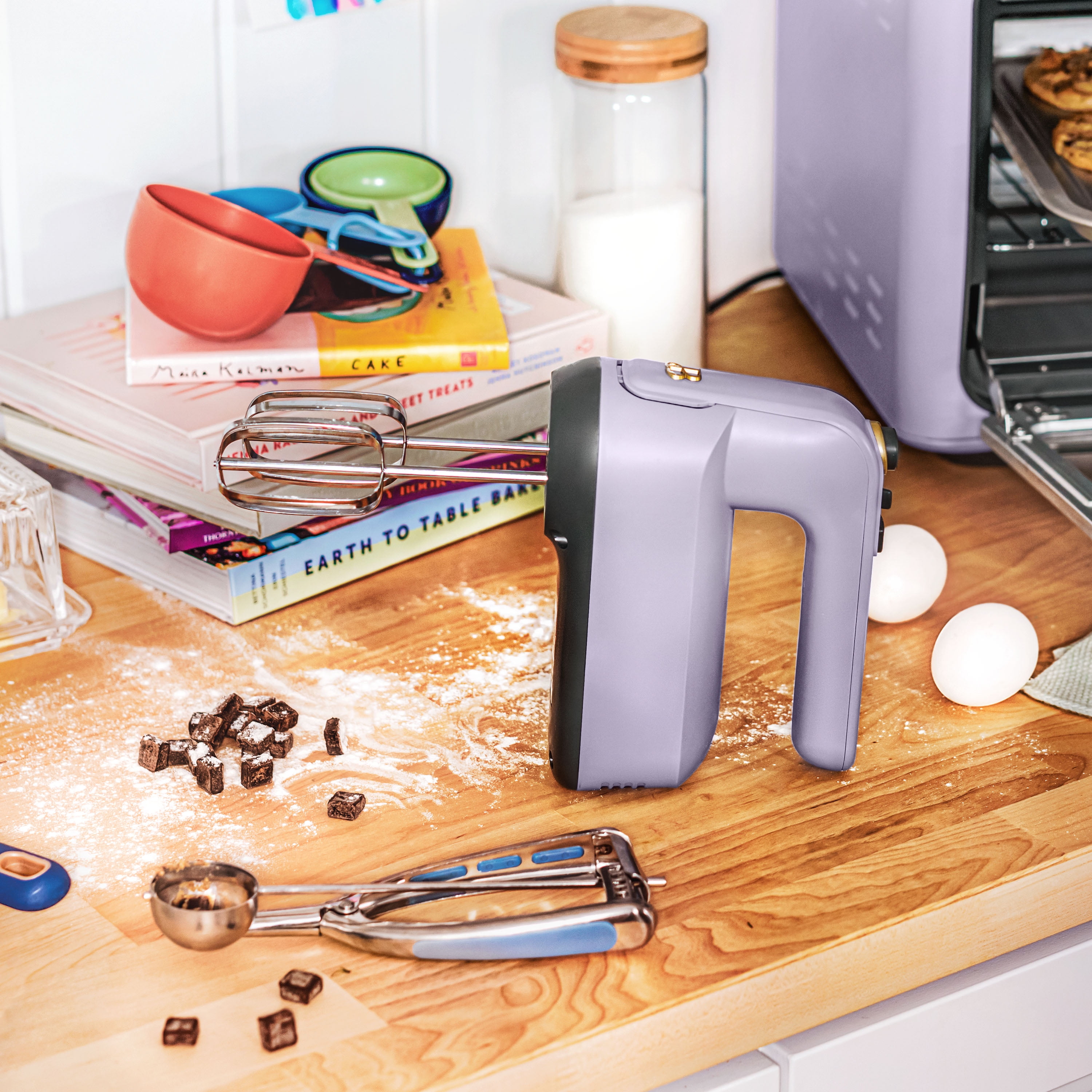 Beautiful 6-Speed Electric Hand Mixer, Lavender by Drew Barrymore