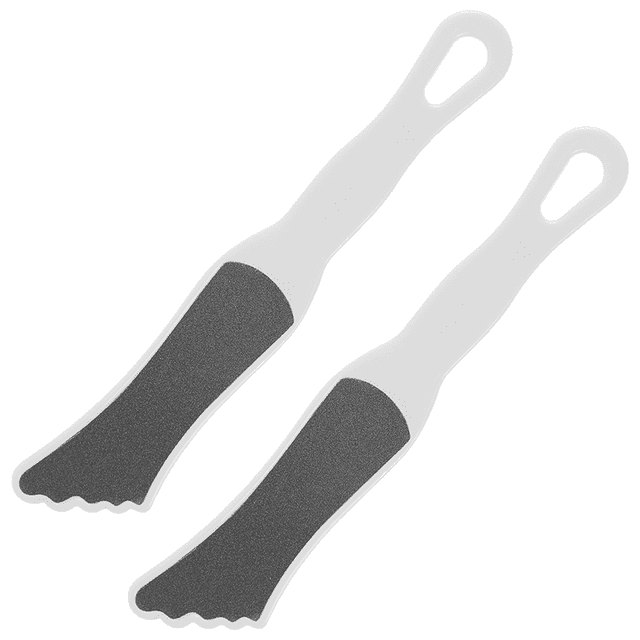 Lima base de papel de lija de doble cara de plástico-2uds blanco