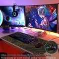 thumbnail image 4 of Gaming Mouse Pad, Golden Topographic Contour Large Desk Mat, Extended Big XL Desk Pad, Long Computer Keyboard Mousepad with 3mm Non-Slip Base and Stitched Edge for Home Office, 31.5 x 11.8 Inch, 4 of 6