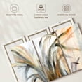 thumbnail image 6 of Elephant Stock Abstract Deluge Wall Art - Horizontal Multi Panel Canvas - Living Room Wall Decor - Floral And Botanical Multi Panel - White And Gray Decor By Jill Martin - 74" x 48", 6 of 8