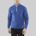 thumbnail image 6 of Beugl Mens Shirts Clearance, Mens Casual Long Sleeve Quarter Zip Pullover Shirt Pullover Men's Plunging Sleeve Pullover Golf Shirts for Men, Polo Shirts for Men Blue XL, 6 of 6