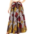 thumbnail image 4 of Sakkas Asma Convertible Traditional Wax Print Adjustable Strap Maxi Skirt | Dress - 86-Multi - One Size, 4 of 5