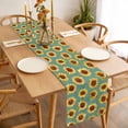 thumbnail image 3 of Turquoise Sunflowers Fall Table Runner - 72 Inch Long, Kitchen Dining Table Runner Dresser Scarves, Thanksgiving Botanical Floral Farmhouse Decor for Coffee Tables Wedding Party Banquet, 3 of 8