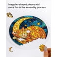 thumbnail image 5 of 83 Pieces Acrylic Puzzles Suncatcher Window Hanging, 6.7 Inch Acrylic Jigsaw Puzzle Suncatcher, Acrylic Puzzles Garden Decoration for Birthday Mothers Day Gift Home Decor (Starry Moon Cat), 5 of 16