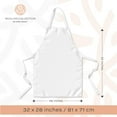 thumbnail image 6 of White Classic Wealuxe Professional Bib White Aprons Unisex, 2 White Aprons for Women No Pocket, Home Multipurpose Washable White Apron for Cleaning, Cooking | 32x28 inch | White | 2 pack, 6 of 8