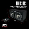 thumbnail image 3 of MTX TNE212D 12" 1200W Dual Loaded Car Subwoofer Package with 4 Gauge Wiring Kit, 3 of 12