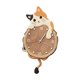 thumbnail image 2 of Reloj de pared con diseño de gato, elegante, moderno, silencioso y decorativo para la sala de estar. Naranja, 2 of 9