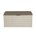 thumbnail image 4 of 75 Gallon Outdoor Garden Plastic Storage, Waterproof Storage Chest with Wheels, Deck Box Chest with Handle, Large Storage Cabinet for  Outside Furniture Cushions, Garden Tools, Brown, 4 of 9