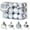 Silver, variant on Dvruxg Mini Christmas Tree Ball Ornaments, 24 Pcs Shatterproof Satin Shiny and Glitter Bulb Christmas Ornaments(Gold)