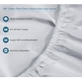 thumbnail image 4 of Royale Linens 400 Thread Count 100% Cotton 4 Piece Sateen King Sheet Set - 1 Fitted Sheet, 1 Flat Sheet, 2 Pillow Case - Silver King Bedsheet - Cotton Sheets - (King, Spanish Silver), 4 of 5