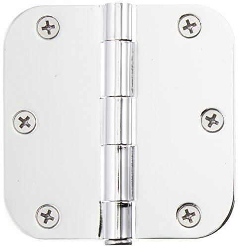 Cosmas Satin Nickel Door Hinge 3.5 Inch x 3.5 Inch with 1//4 Inch Radius Corners