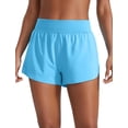 thumbnail image 1 of Shorts CRZ YOGA de Cintura Alta con Abertura y Forro de Malla Azul Talle L, 1 of 5