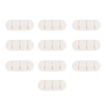 HOMEMAXS 10 PCS Cable Clip 3-slot Cord Management Tabletop Wire Organizer Holder