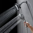 thumbnail image 3 of KESTE Shower Head with Handheld Combo High Pressure: 2-in-1 Dual Shower Head with 7.2" Rainfall Shower & Handheld Shower Heads with Hose, Waterfall Showerhead for Bathroom, Silver, 3 of 7