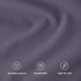 thumbnail image 6 of Bare Home Organic Cotton Duvet Cover Set, Percale Weave, Twin/Twin XL, Dusty Purple, 6 of 10
