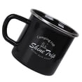 thumbnail image 1 of Vintage Style Enamel Mug Durable 350ml Reusable Camping Gear Wide Handle Novelty Gift for Tea Camping Fishing Christmas Coffee , Black, 1 of 10