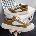thumbnail image 5 of Men's Black & White Chunky Platform Sneakers with Geometric Accent, Casual Streetwear Shoes, 5 of 10