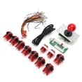 thumbnail image 5 of DIY Game Rocker Set DIY Game Joystick Kit Fighting Game Accessory Light for Windows XP / Win7 / Win8Red, 5 of 5