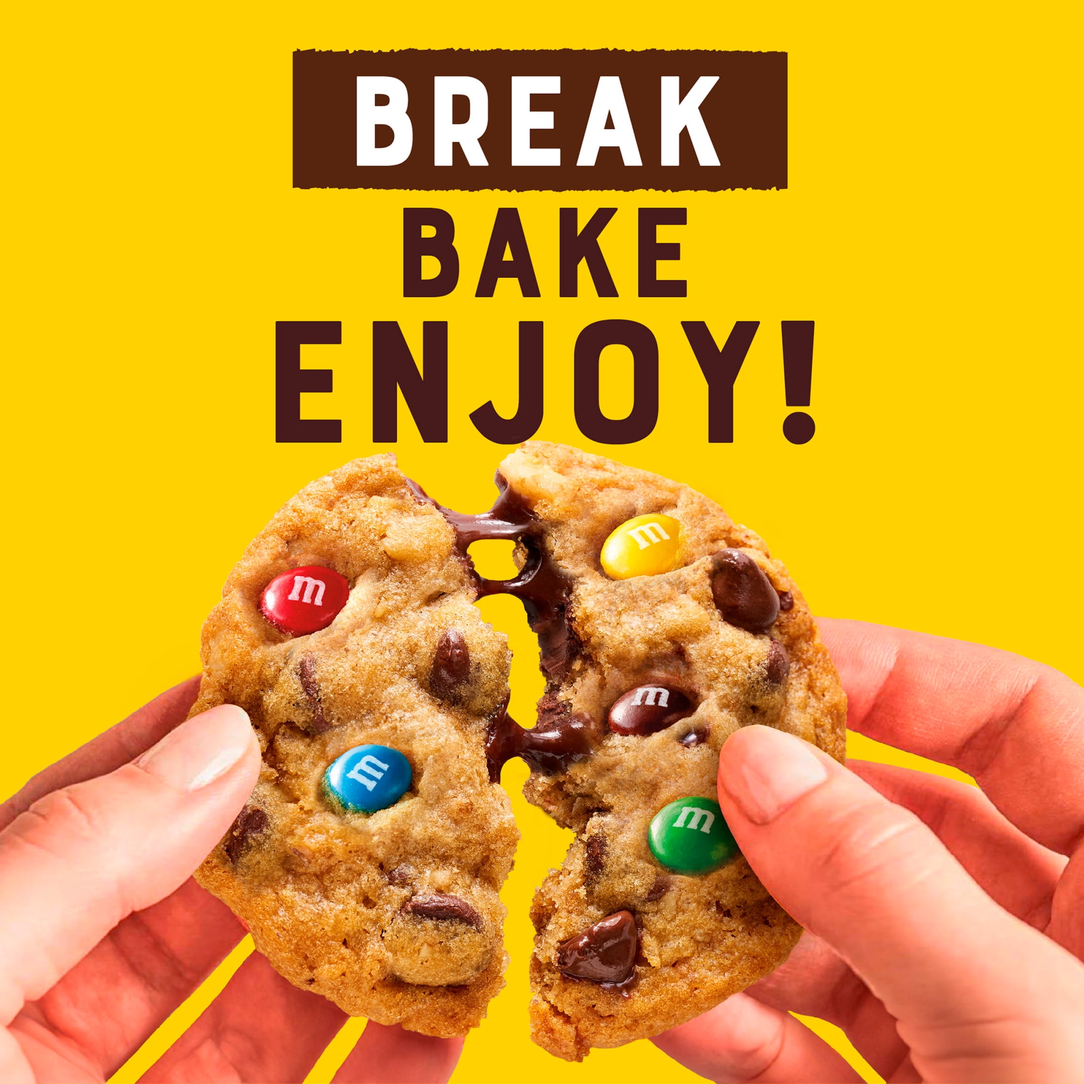 Nestle Toll House M&M'S Minis Chocolate Chip Cookie Dough, Makes 20 Cookies for Holiday Baking, 14 oz