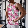 thumbnail image 5 of Salouo Flamingo for Men's Tank Tops,Sleeveless Muscle Shirts for Men Quick Dry Workout Tank Top Gym Muscle Tee Fitness Bodybuilding Sleeveless T Shirt-Small, 5 of 7