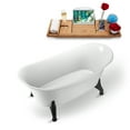 thumbnail image 6 of 59" Streamline N1080BL-IN-GLD Clawfoot Tub and Tray With Internal Drain, 6 of 7