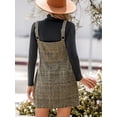 thumbnail image 2 of Cupshe Women's Plaid O-Ring Zip Mini Pinafore Dress Overalls Dresses, Sizes XS-XL, 2 of 8